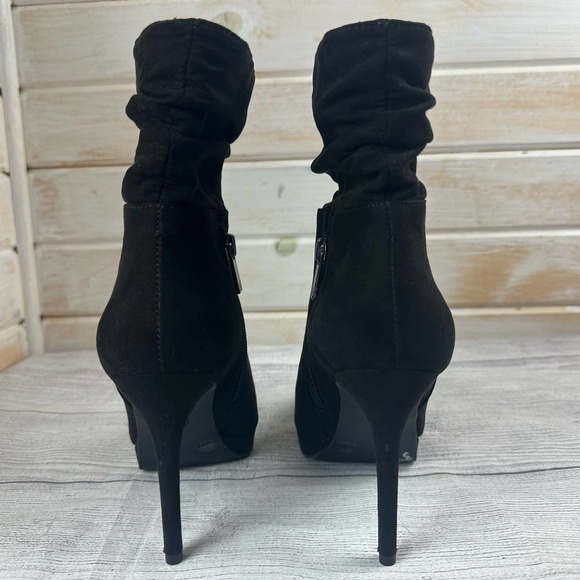 Jessica Simpson Ankle Booties Valyn High Stiletto Suede Black Size 6 - Picture 5 of 11